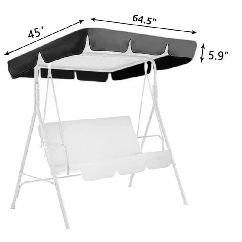 New Outdoor Swing Canopy Chair Top Cover Canopy UV Sun Water Proof for Patio Yard Seat Hammock Canopy Dustproof Cover