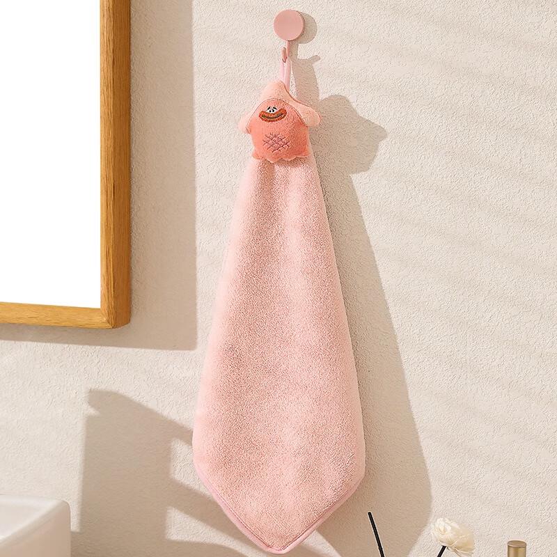 Fumade Coral Fleece Hanging Hand Towel 3-Pack