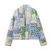 Spring Lapel Fashion Printed Cotton Slimming Jacket