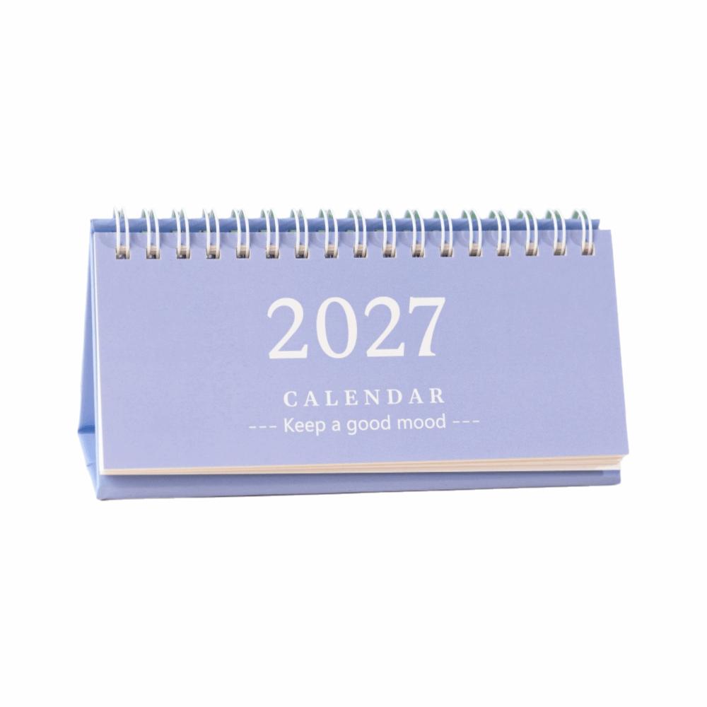 Coil 2027 Desk Calendar Standing Flip Calendar Gifts Standing Calendar Desk Planning Purple