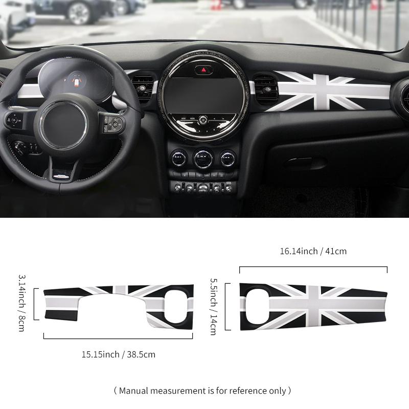 Car Dashboard Decorative Shell Leather Sticker For Mini Cooper F55 F56 F57 - Car Styling Accessories Only Left handdrive