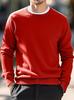 2024 Autumn/Winter Men's Round Neck European-American Knitwear Thin Wool Sweater