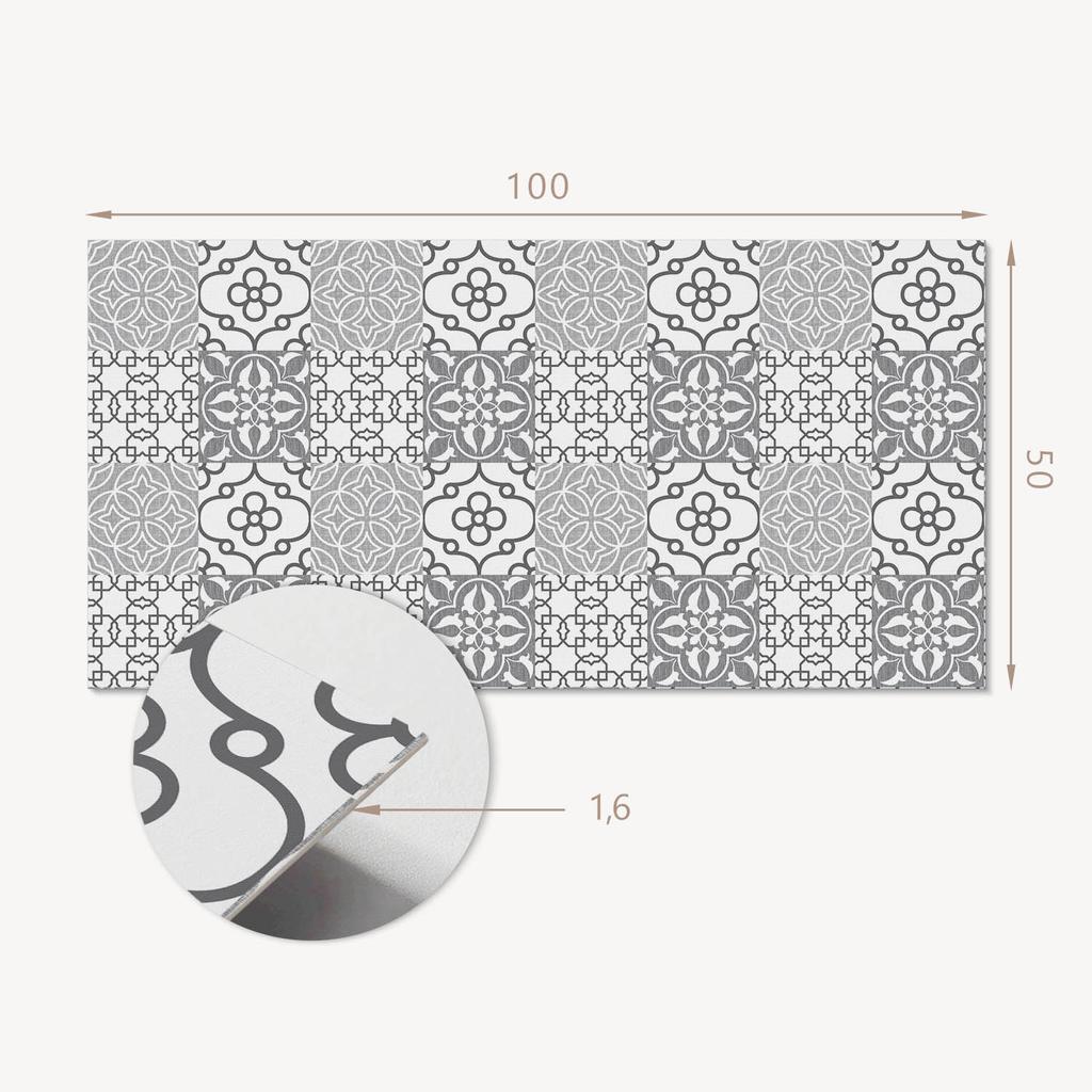 Naklejany Panel Dekoracyjny Do Szybkiej Odmiany Ściany 100X50 Cm Wzory Geometryczne W Układzie