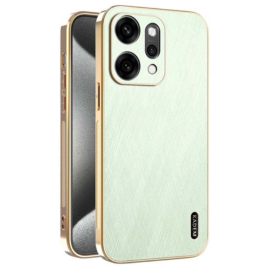 KADEM For Oppo Reno14 Pro 5G (Global) Case Electroplating Silk Texture PU+TPU Phone Back Cover