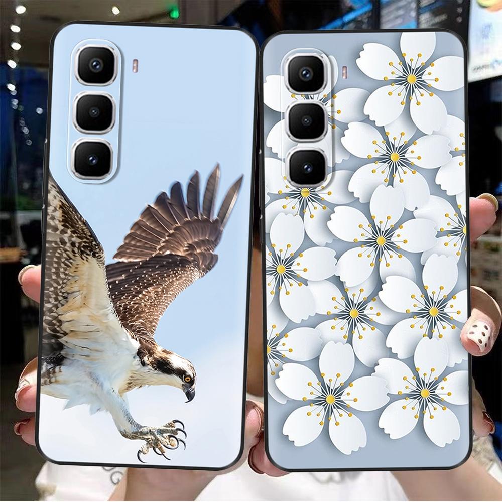 For Infinix Hot 60 Pro Plus Case Popular Love Heart Flower Soft TPU Silicone Back Cover For Infinix Hot 60i Hot60 Pro Phone Case