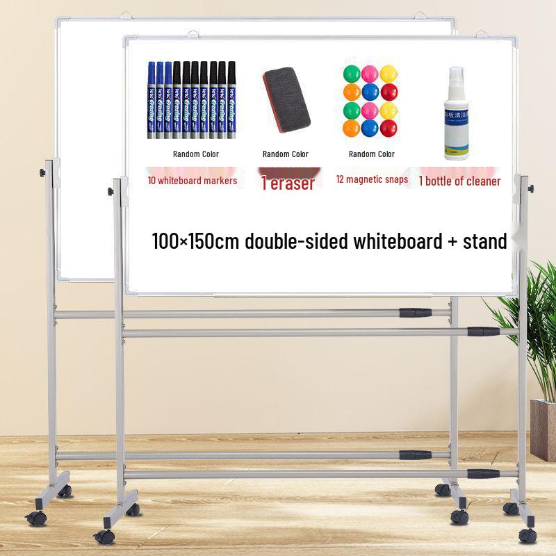 Finches Mobile Double-Sided Magnetic Blackboard/Whiteboard Stand for Home, Office, and Teaching.
