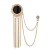 Suit Accessories Long Chian Creative Men Badge Fashion Jewelry Korean Style Pin  Brooches