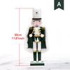 30CM Nutcracker snowflake cape soldier snow-white puppet  wooden Nutcracker statue doll Christmas New Year gift decoration