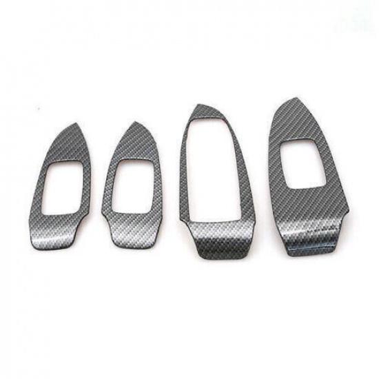 Fit For Chevrolet Malibu 2016-23 Carbon Fiber Door Window Switch Lift Cover Trim