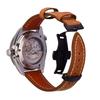 Maßgeschneidertes Weiches Und Dünnes Leder Uhrenarmband 22 24 Mm Smart Schnellverschluss Rohansatz Schmetterlingsverschluss Herrenarmband