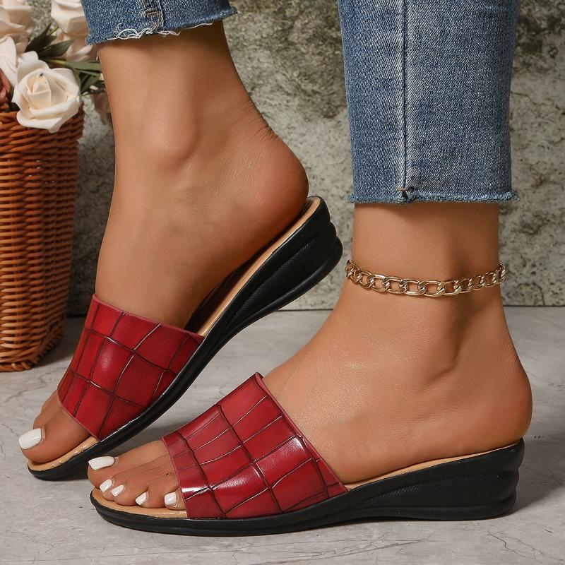 Fashion Female Shoes 2025 Hot Sale Open Toe Women's Slippers Concise Casual Wedges Plus Size Sandals Outdoor Daily Comfortable Slippers