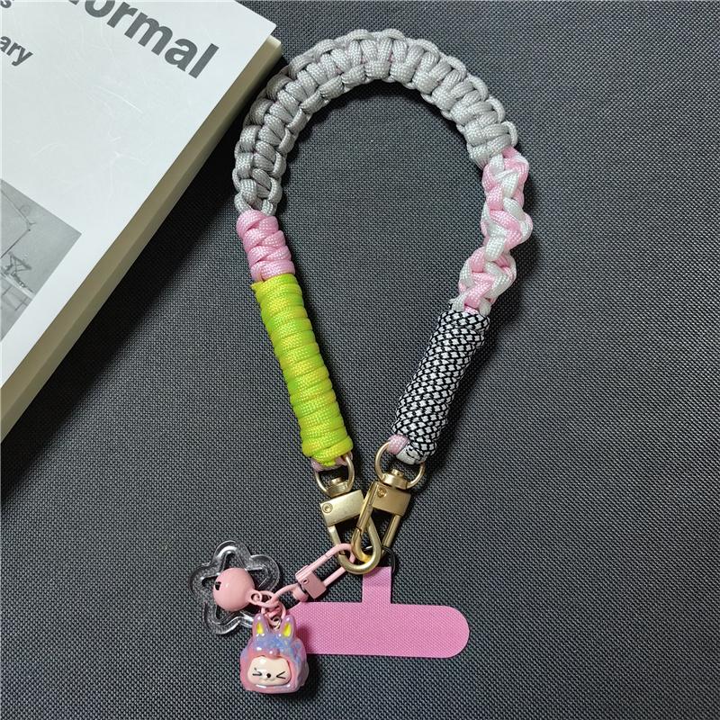 Kurzes koreanisches Handy-Lanyard Hochwertiges Anti-Verlust-Handgelenkband für Kameras Handgeknüpfte Handy-Kette für Taschen Schlüssel Wasserbecher