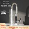 Stainless Steel Electric Instant Hot Water Faucet with Digital Temperature Display for Dual Cold/Hot Use