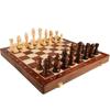 High-End Large Solid Wood Folding Chess Set for Children