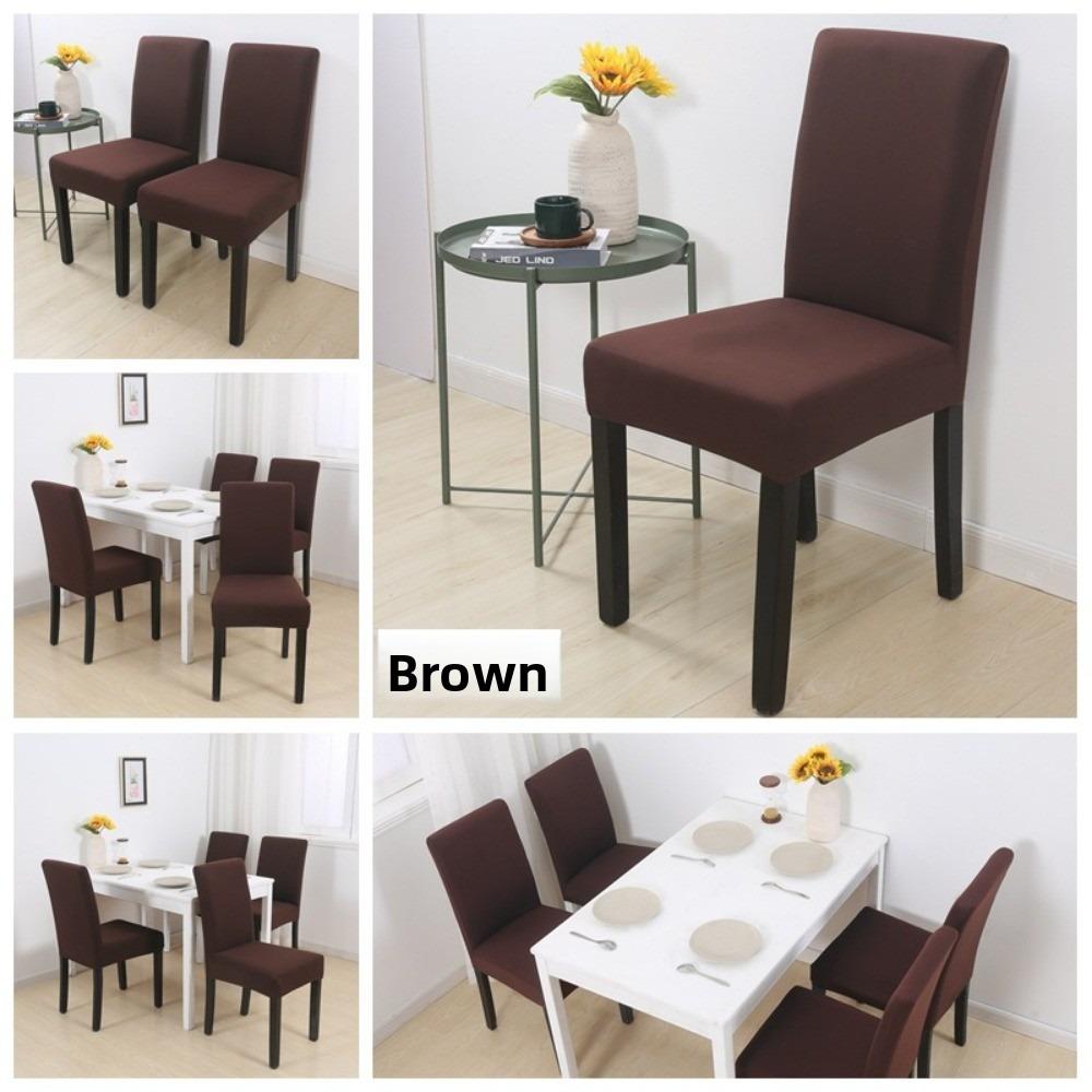 Elastic Cushion Cover Pure Color Chair Slipcover High Quality Dining Chair Cover