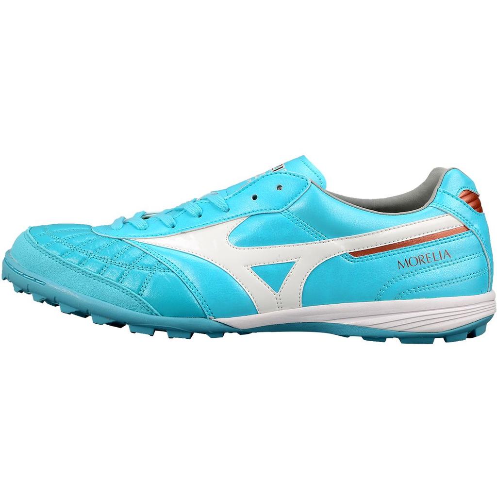 Mizuno Morelia M8 High-End TF (Gummistollen) Känguruleder Stoßdämpfend Rutschfest Langlebig Fußballschuhe Herren Fußballschuhe Grau Weiß Q1GB230025