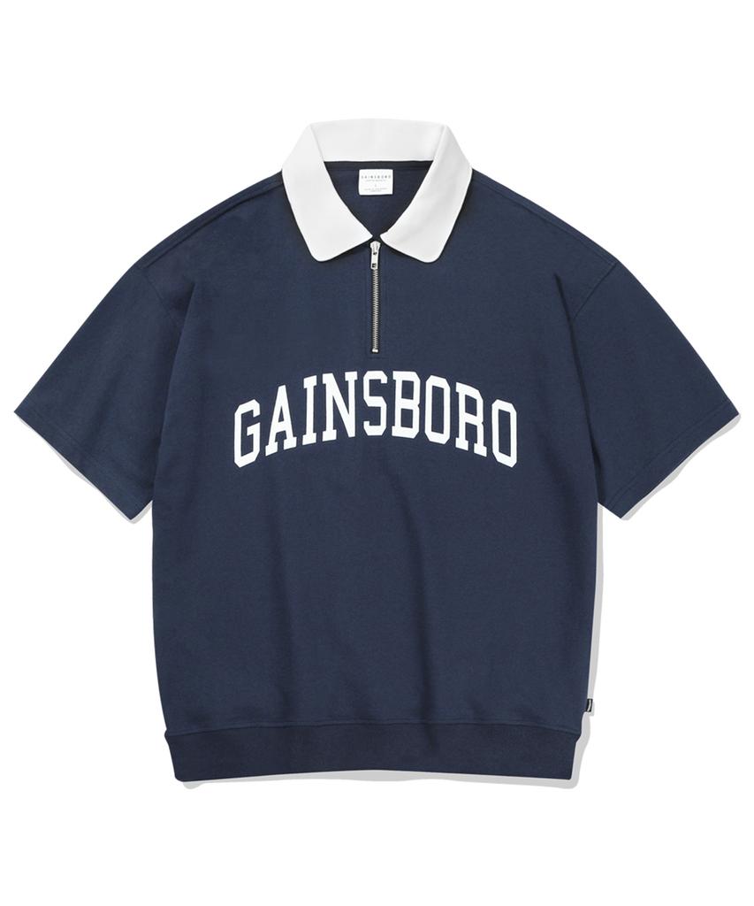 GAINSBORO Arch Logo Collar Sweatshirt_Navy