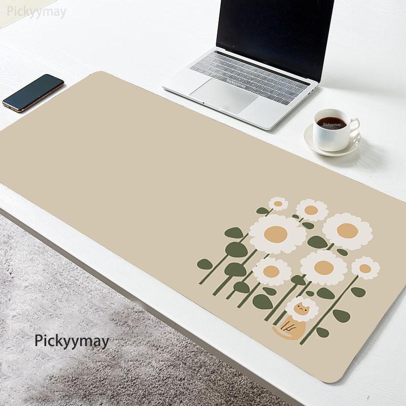Locking Edge Mouse Mats Large Rubber Mouse Pad Waterproof Laptop Mousepads Kawaii Cat Mousepad x Keyboard Mat Table Carpet