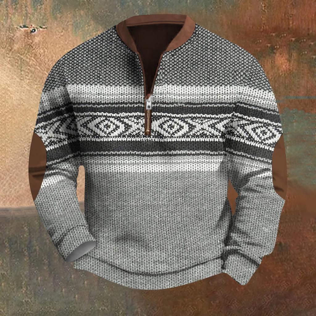 Lässiges Retro-Sweatshirt mit Farbverlauf für Herren