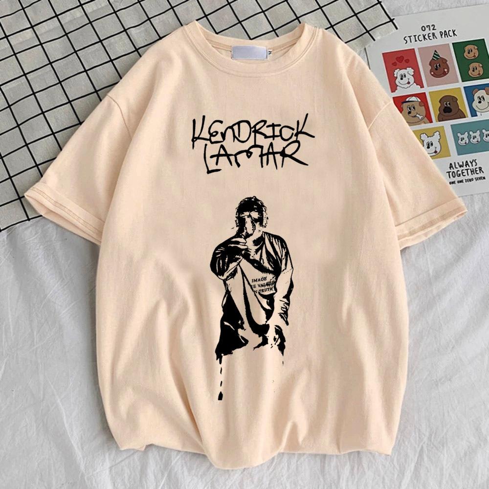 Kendrick Lamar Lammar Shirt Women 80s Streetwear Women Graphic Harajuku Digital Top Tees Grunge Vintage Hip Hop Streetwear
