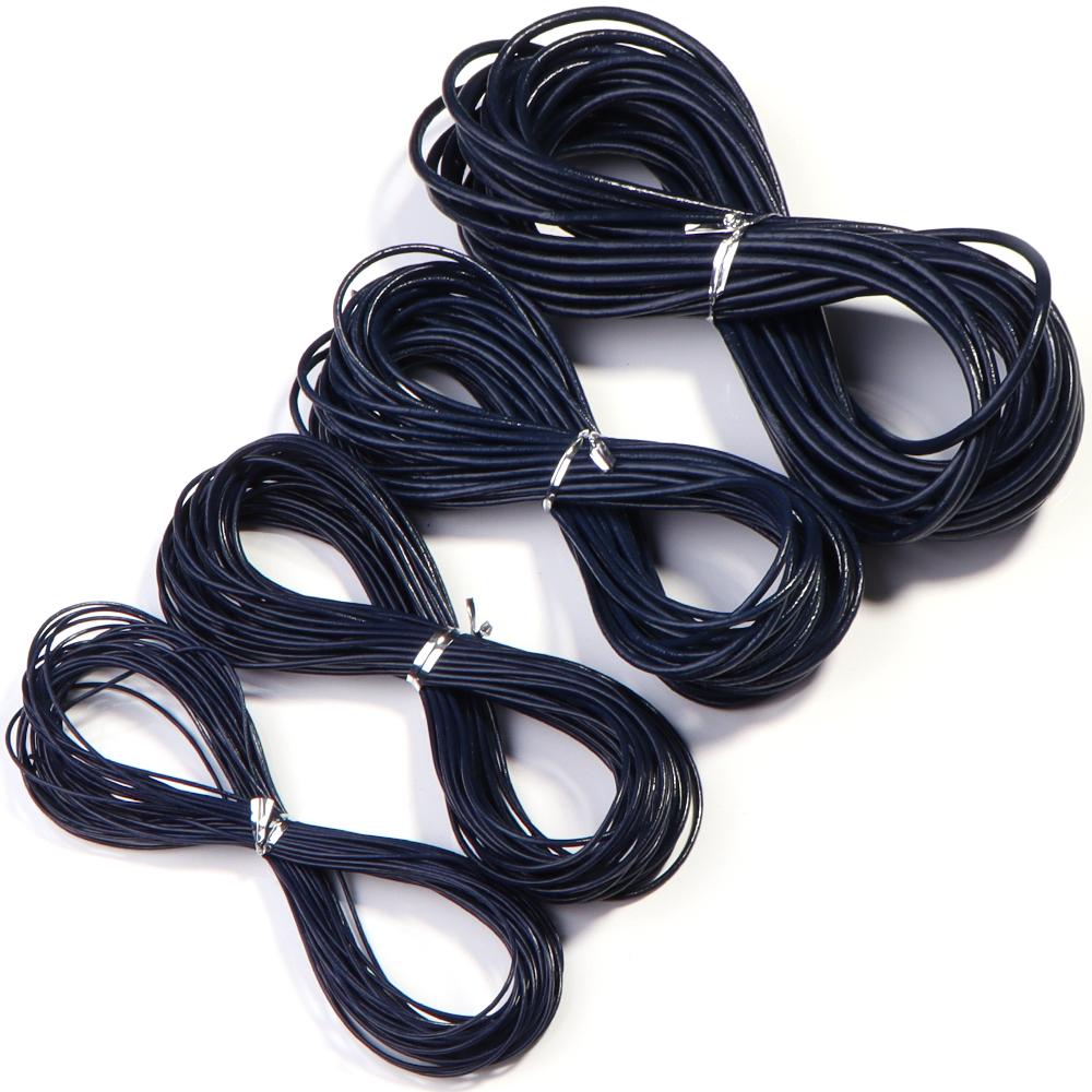 10yards/lot 2mm 100% Genuine Round Leather Cords Jewelry Cords for Leather Bracelet Thread Rope Necklace Jewelry Making Finding