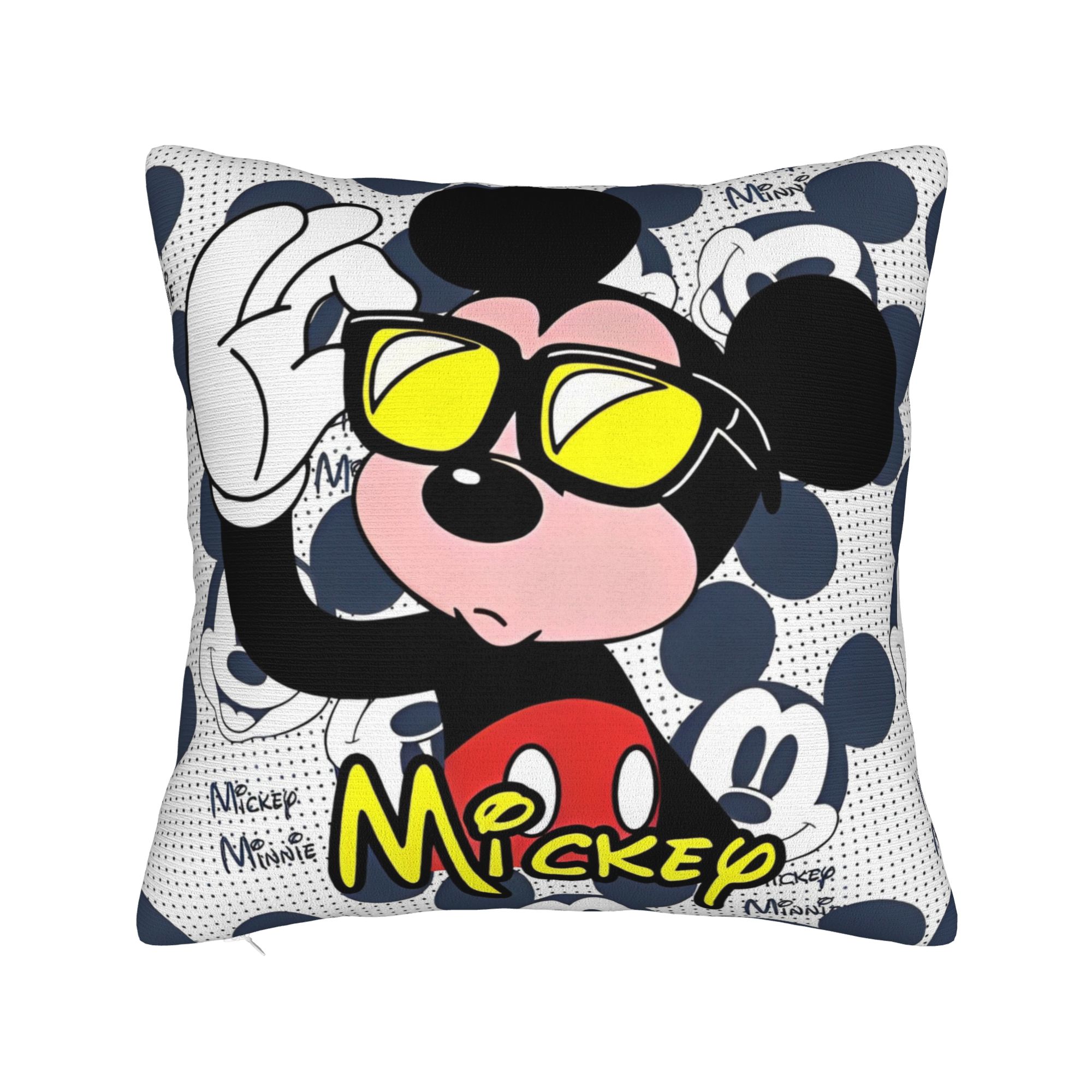 

Mickey and Minnie Mouse Pillowcase Polyester Cushion Cover Gift Cute Cartoon Throw Pillow Case Cover Seater Zippered 45*45cm 30cmx30cm