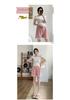2026 New Style Striped Maternity Shorts with Lace Trim for Petite Women – Casual Wide-Leg Summer Pants Without Belly Support