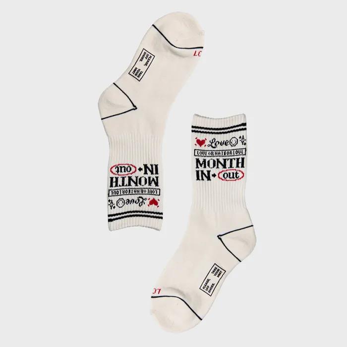 Days in month crew socks VINTAGE IVORY
