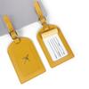 Fashion with Signature Paper Luggage Tag Leather Travel Boarding Tags Portable Universal Baggage Label Men Women