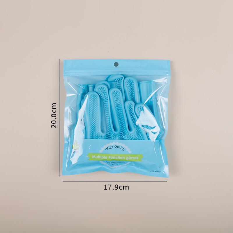 Durable Silicone Pet Bathing Gloves: Anti-Scratch & Bite Cleaning Gloves for Cats and Dogs
