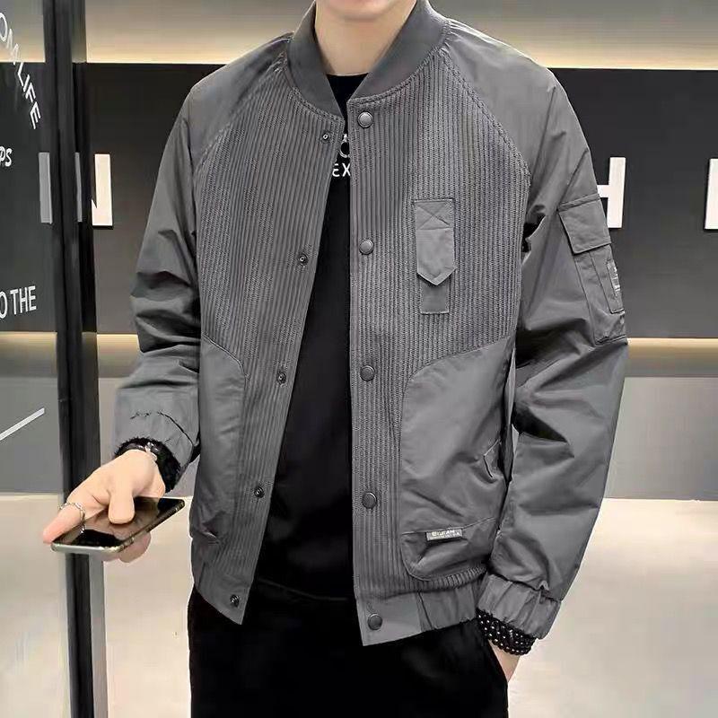 Men s Trendy Fashion Baseball Jacket - Casual, Thickened Workwear for Spring, Autumn, and Winter 2025. L