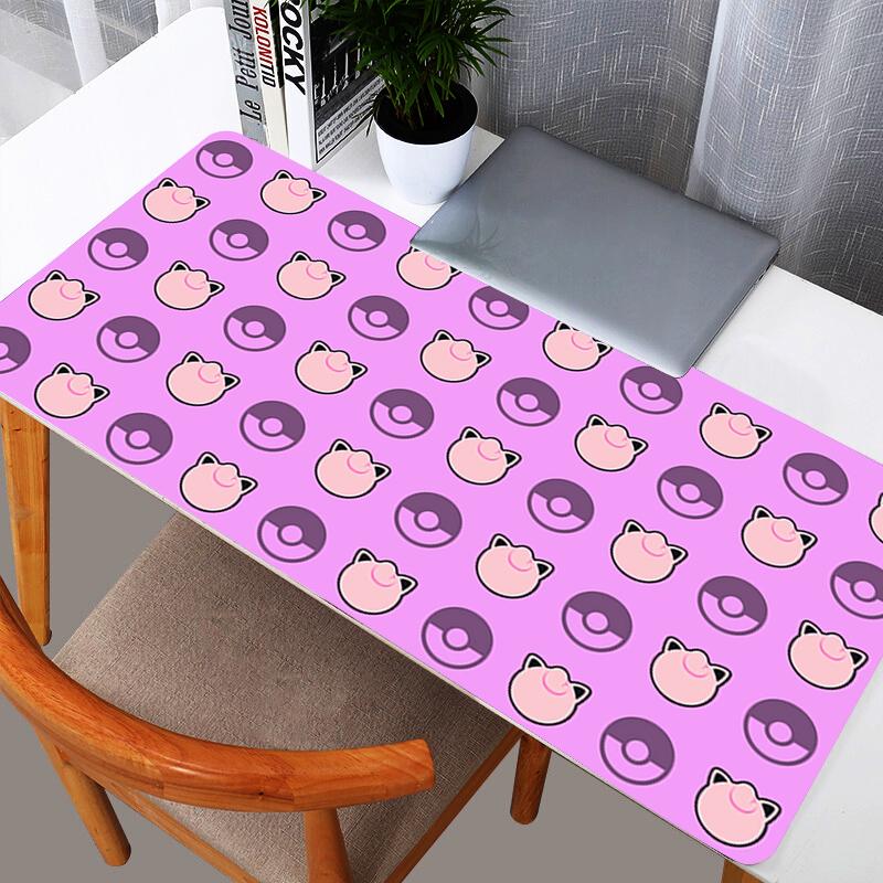 Mouse Pad Gaming Accessories PC Pokemon Psyduck Rainy Day Anime Extended Gaming Mouse Pad NonSlip Large Desk Mat