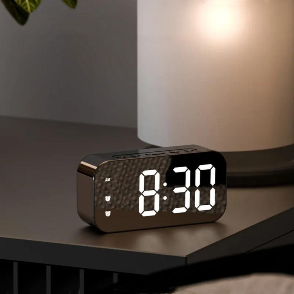Brightness Adjustment Electronic Alarm Clock 12/24H Table Clock New Digital Clock