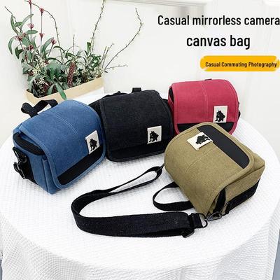 Sac Bandoulière Appareil Photo Rétro Sony Fujifilm Canon Nikon pour Hybride & Reflex Numérique - Design Portable Unisexe