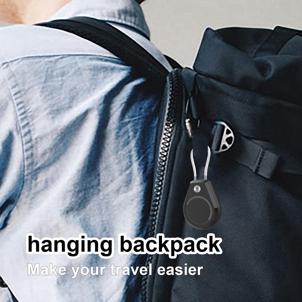For Apple AirTag Secure Holder with Wire Cable Anti-Lost Protective Case with Keyring Waterproof for Luggage Key Backpack Pet