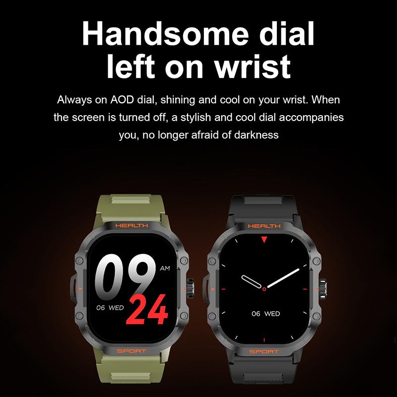 Rainbuvvy HK24 Smart Watch 2.01inch AMOLED JL7012 BLE5.3 Bluetooth Call IP68 Waterproof 260mAh NFC Android Sports Watch
