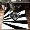 Mönchengladbach Wappen Teppich für Wohnzimmer, Spielzimmer, Büro, Schlafzimmer, Bürobodenmatte Verspieltes Design, Fan Geschenke Weihnachtsdeko