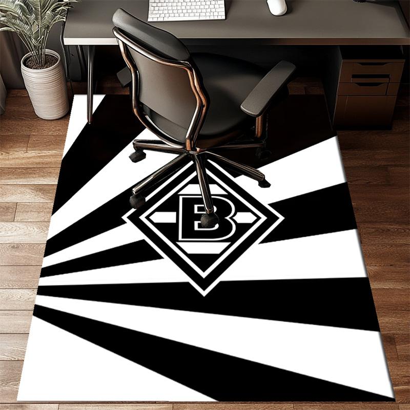 Mönchengladbach Wappen Teppich für Wohnzimmer, Spielzimmer, Büro, Schlafzimmer, Bürobodenmatte Verspieltes Design, Fan Geschenke Weihnachtsdeko