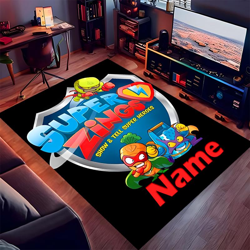 Custom Personalization SuperZings Print Area Rug - Soft, Washable Non-Slip Indoor Mat,Living Room,Home&Office Decorative Rug