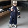 Jungen 2025 Herbst Polo Sweatshirt & Lässige Sweatpants Set