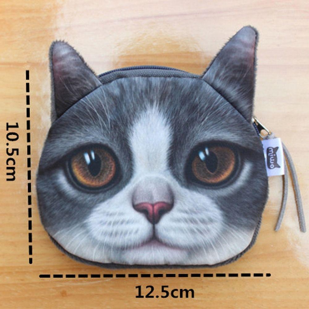 Interesting Cartoon Cat Coin Purse Multi-function Funny Coin Bag Portable Storage Bag