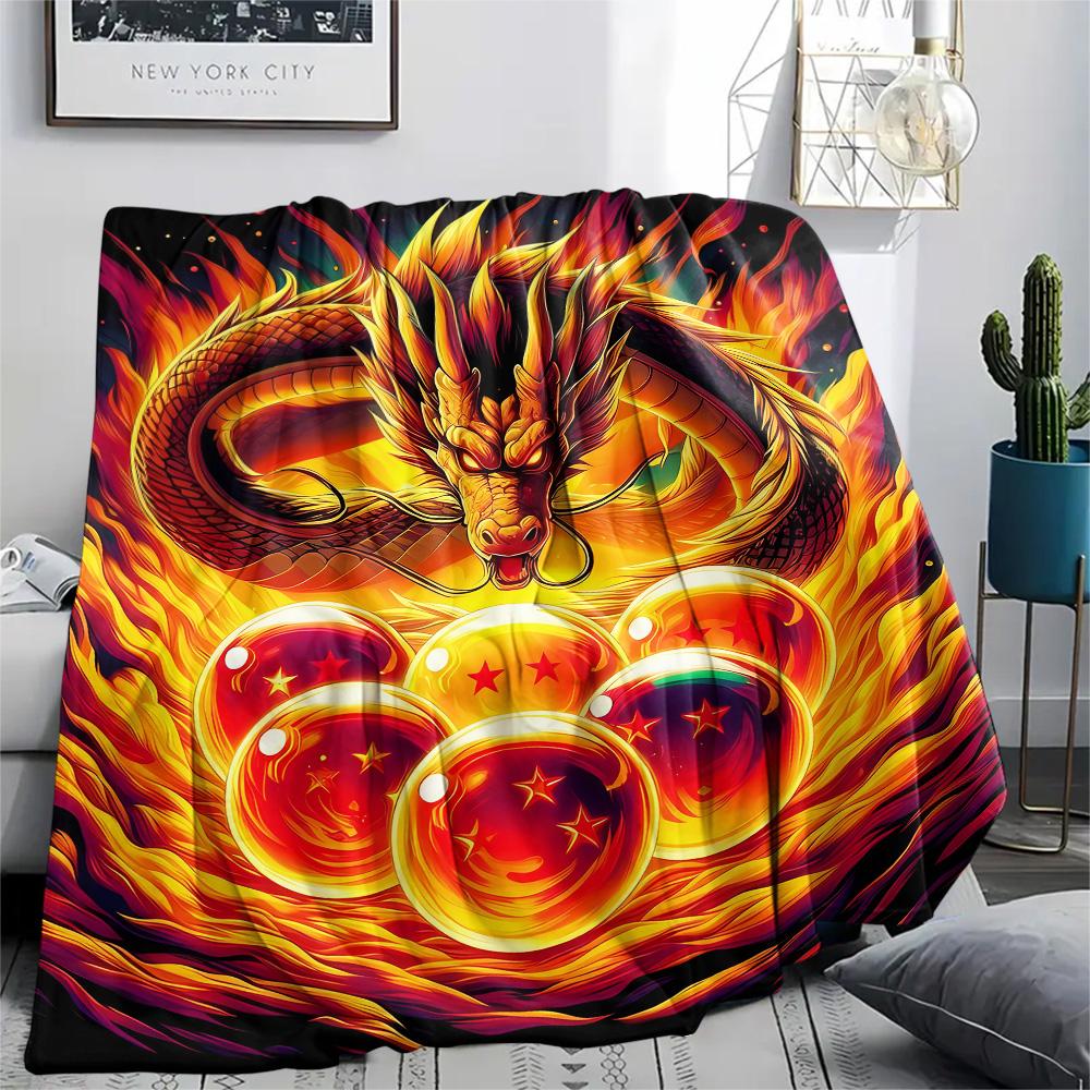 1PC Dragon Ball Super Patterned Flannel Blanket Suitable For All Seasons For Home Decor Warmth And Comfort Gifts Holiday Present