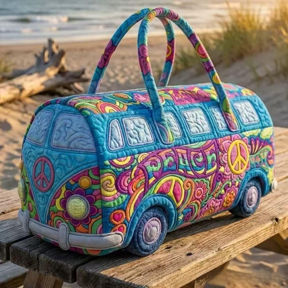 Borsa da Viaggio Stampa Digitale 3D in Spugna per Autobus a Corto Raggio con Tessuto in Poliestere per Viaggi di Piacere