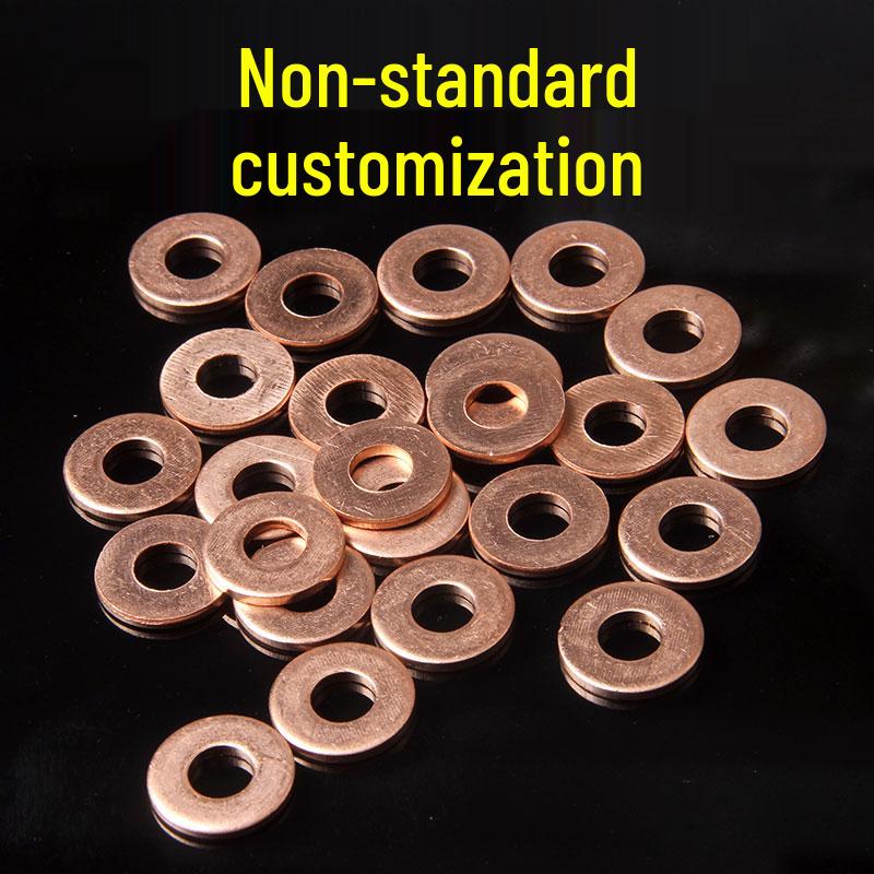 2mm Pure Red Copper Sealing Ring Marine Instrument Flat Washer