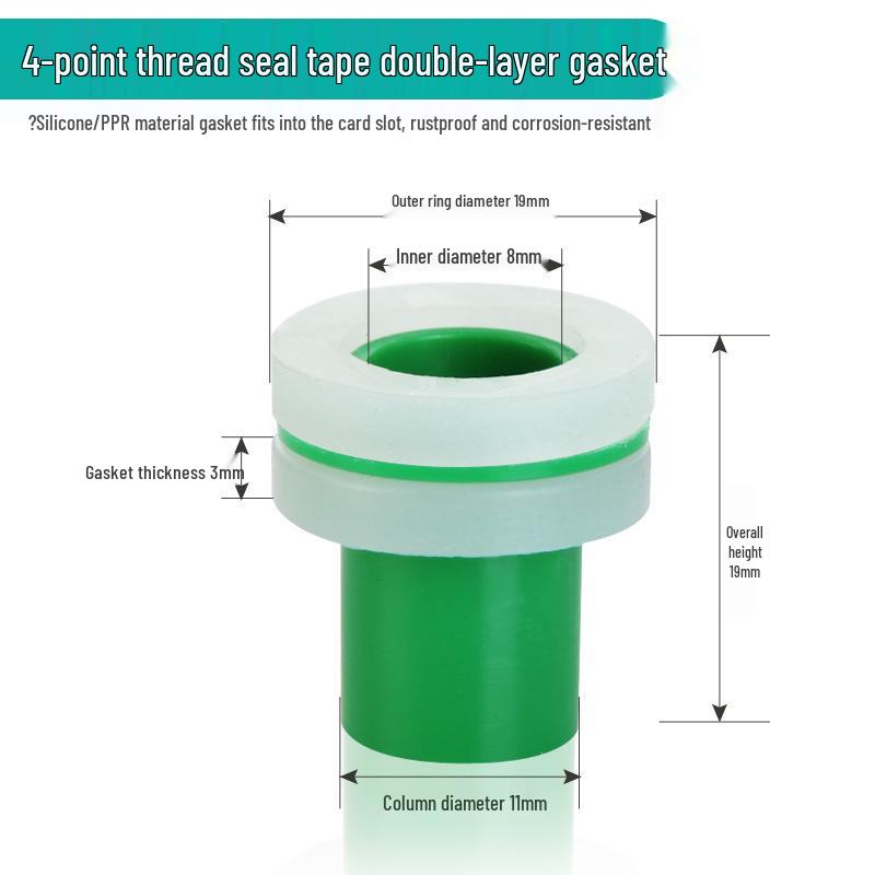 High-temp resistant rubber silicone sealing washer with flat mesh gasket for 4-point water heater and 6-point water meter shower inlet hose.