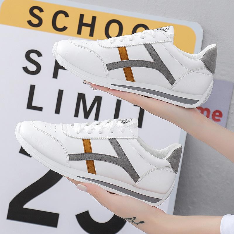 

Женская обувь Весна Новые маленькие белые туфли Женские повседневные туфли Форрест Гамп из натуральной микрофибры Студенческая обувь для скейтбординга 40