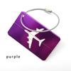 Aluminum Luggage Tag Anti-theft Steel Ring Durable ID Marker for Travel Suitcase Duffel Bag Backpack