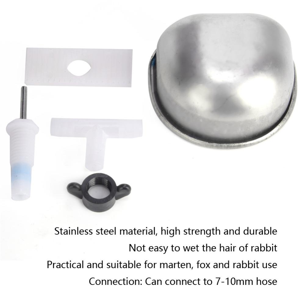 Plastic Pet Drinking Bowl Silver Pet Waterer Accessories Pet Water Bowl Small Animal Housing