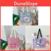 Cute Bunny Canvas Tote Bag With Magnetic Closure For Daily Use And Students