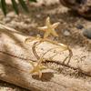 Sexy Spiral Starfish Arm Cuff for Women Gold Color Coil Upper Arm Bracelet Bangle Adjustable Beach Festival Body Jewelry